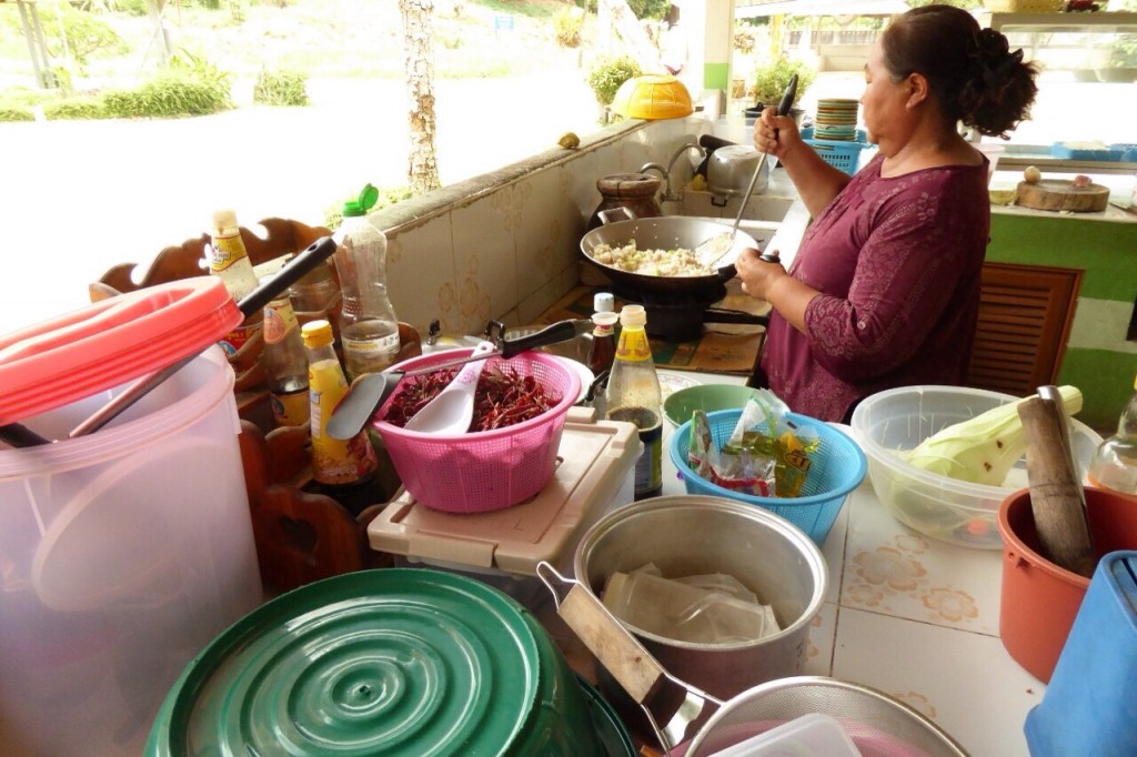 Almoço a caminho de Mae Salong, perto de Chiang Rai, Tailândia
