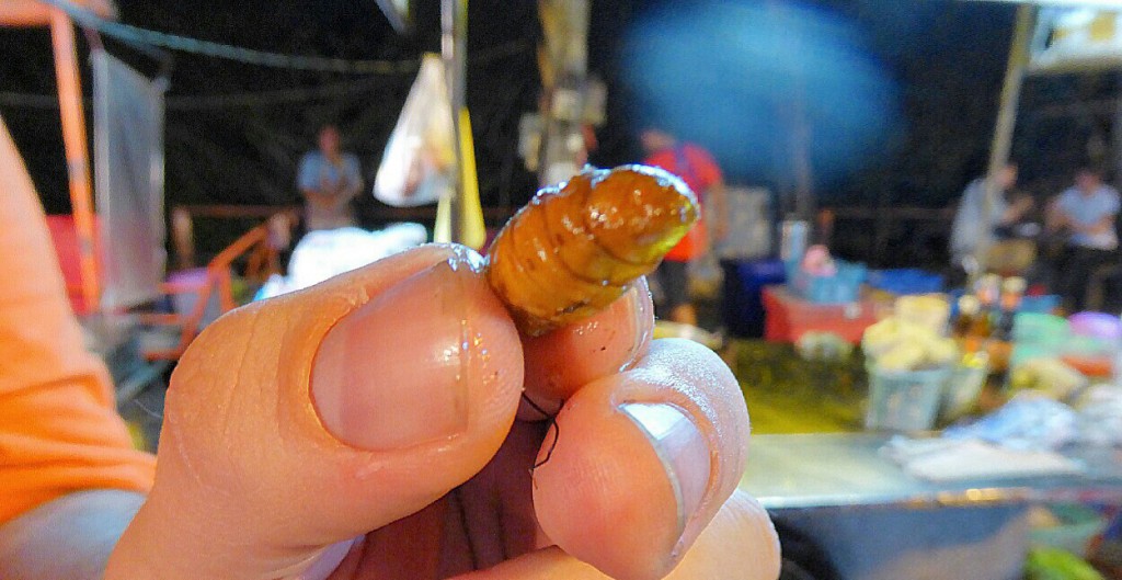 Iguarias locais no Night Market de Ayutthaya