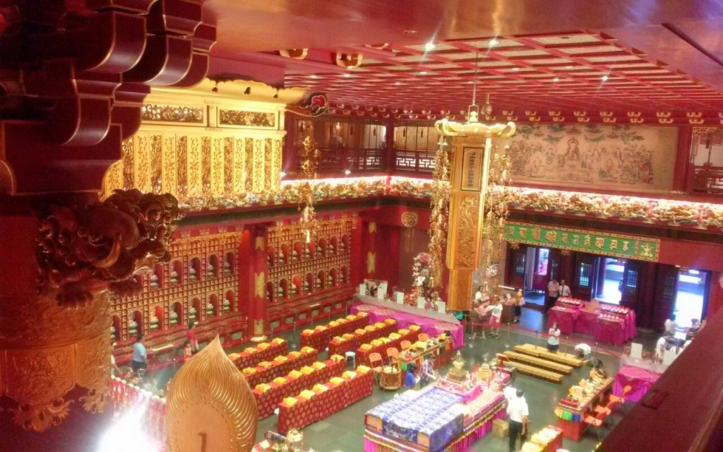 Templo e zona de oração vistos de cima