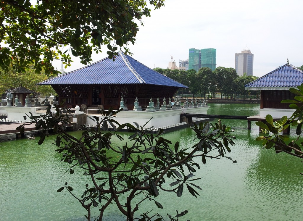 Seema Malaka, Colombo, capital do Sri Lanka, um templo no lago