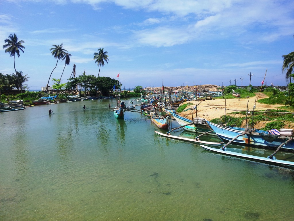 Vila piscatória no sul do Sri Lanka