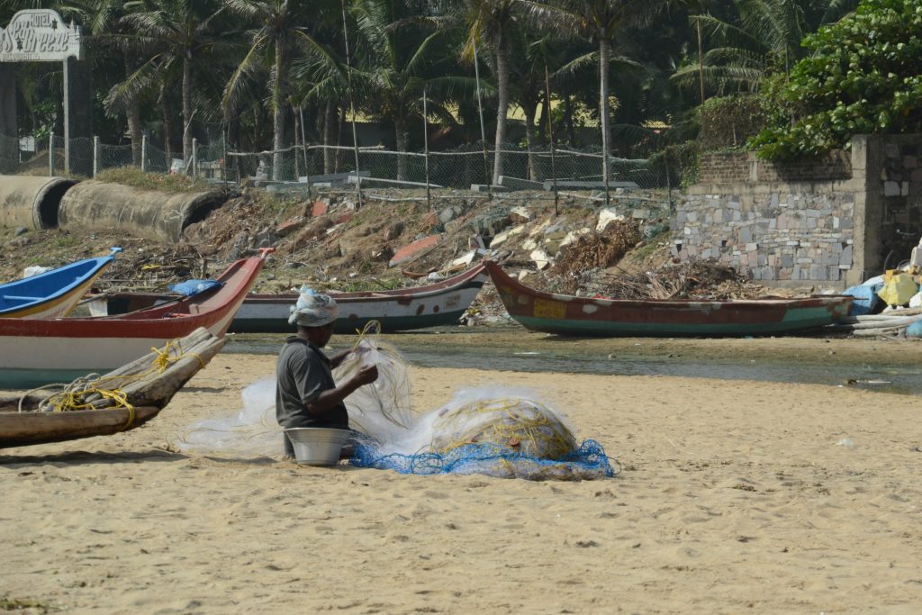 Pescador em Mahabalipuram, India