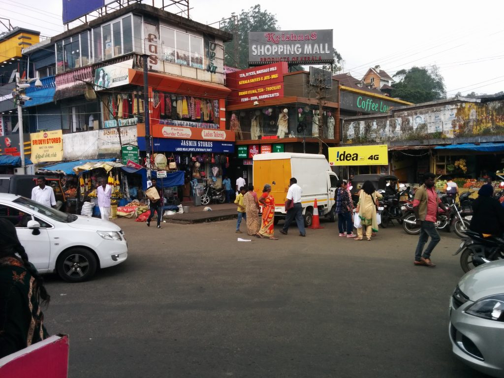 O centro de Munnar, India